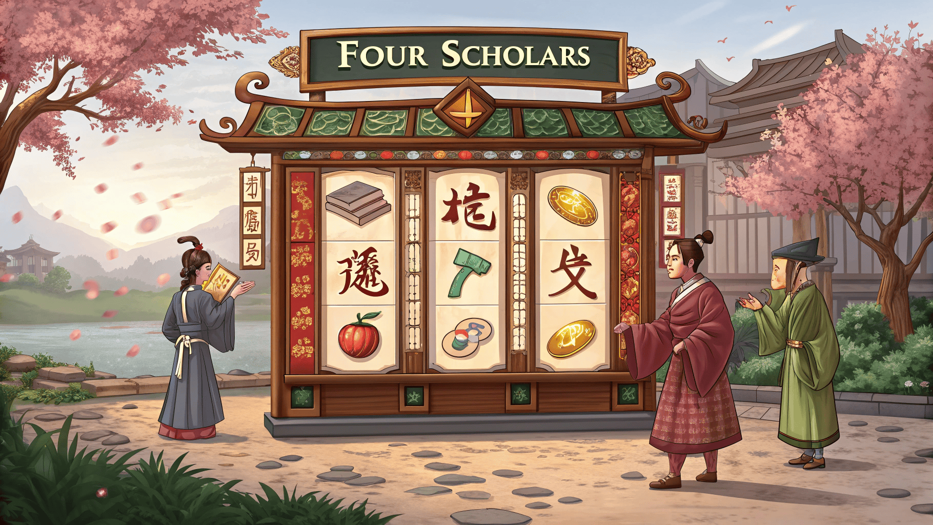 Dapatkan Jackpot Slot Four Scholars di Crowd Play